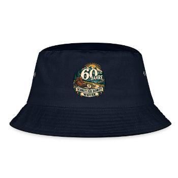 60 Jahre Schritt für Schritt Weiter - Bucket Hat - Navy - Vorne