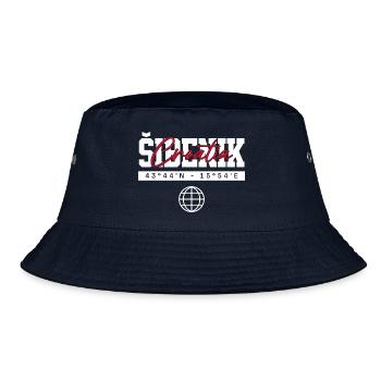 Šibenik Kroatien Koordinaten Reise Souvenir - Bucket Hat - Navy - Vorne