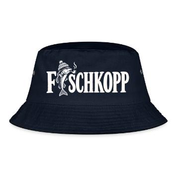 Fischkopp - Fisch - Nordsee - Ostsee - Spruch - Bucket Hat - Navy - Vorne