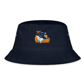 Rabe auf Cozy Couch - Bucket Hat - Navy - Vorne