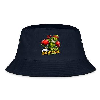 Eine kleine Gurke, ein großer Charakter! - Bucket Hat - Navy - Vorne