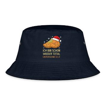 Ich Bin Schon Wieder Total Unterschnitzelt Xmas - Bucket Hat - Navy - Vorne