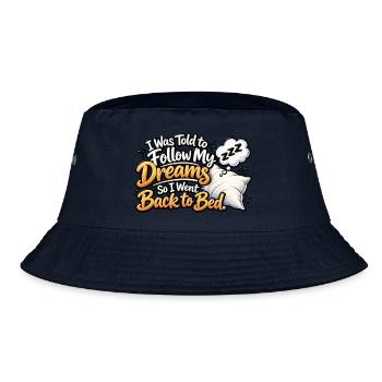 Ich streite nicht – Kaffee mit Meinung - Bucket Hat - Navy - Vorne