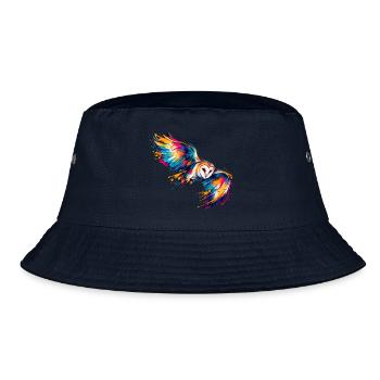 Chromatische Schleiereule - Bucket Hat - Navy - Vorne