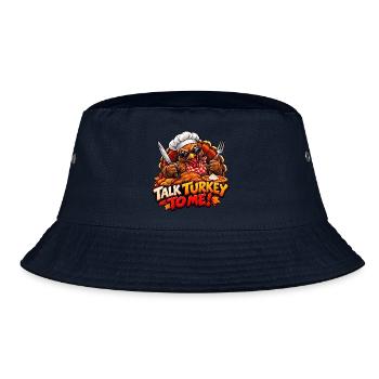 Wütender Truthahn – Der König des Thanksgiving - Bucket Hat - Navy - Vorne