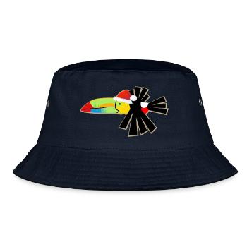 Weihnachtskielschnabel-Tukan - Bucket Hat - Navy - Vorne