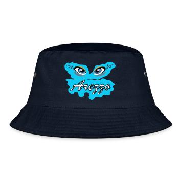 Arezza Blue Eyes-Logo auf Splash - Bucket Hat - Navy - Vorne