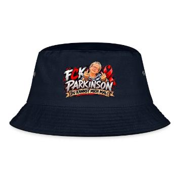 Kämpferischer Mut Ausdruck - Bucket Hat - Navy - Vorne