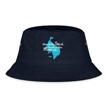 Müritz - Wenn ich den See seh - Bucket Hat - Navy - Vorne