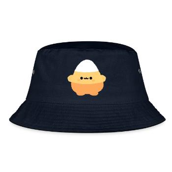 Candy Corn Kawaii Plüschtier - Bucket Hat - Navy - Vorne