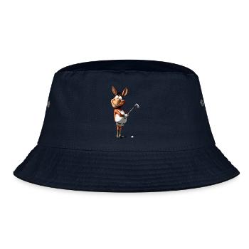 Esel Golf / Golfspieler Esel - Bucket Hat - Navy - Vorne