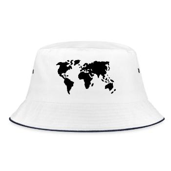 Welt - Bucket Hat - Weiß/Navy - Vorne