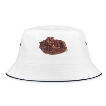 Steak - Bucket Hat - white/navy - Front