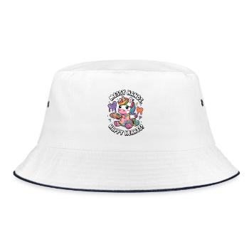 Messy Hands, Happy Hearts! - Bucket Hat - white/navy - Front