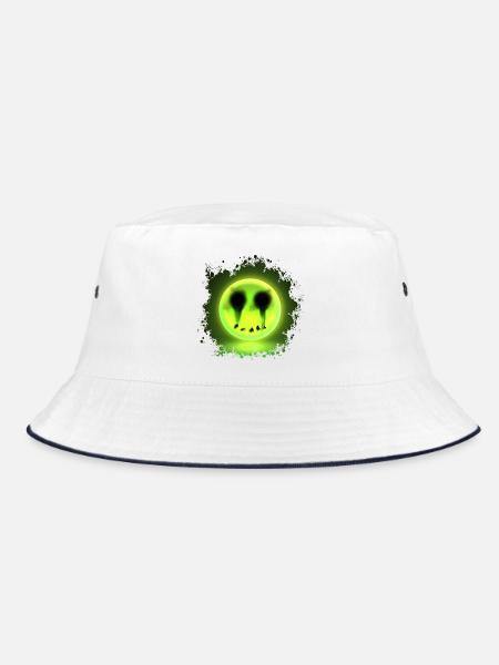 Glowmoji - Bucket Hat - Weiß/Navy