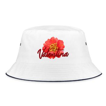 Valentina - Bucket Hat - Weiß/Navy - Vorne
