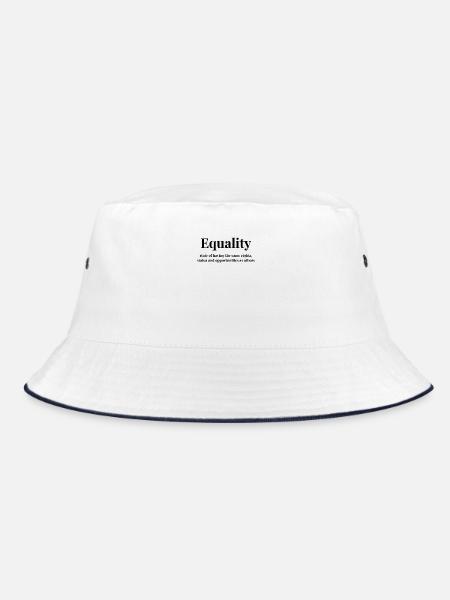 Equality – Gleichberechtigung & Vielfalt - Bucket Hat - Weiß/Navy