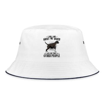 boxer - Bucket Hat - white/navy - Front