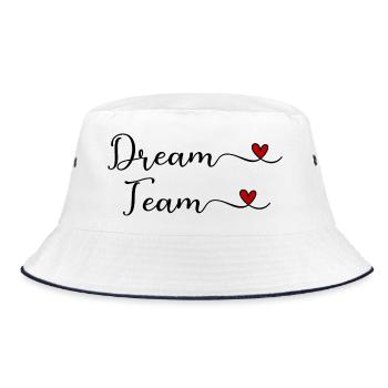 Dream Team - Bucket Hat - white/navy - Front