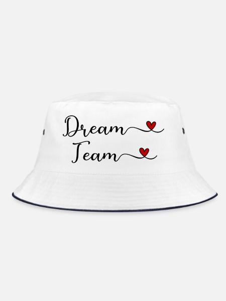 Dream Team - Bucket Hat - Weiß/Navy