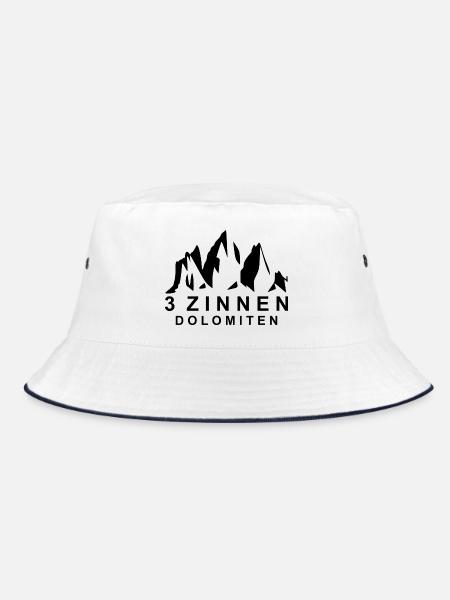 3 Zinnen Dolomiten - Bucket Hat - Weiß/Navy