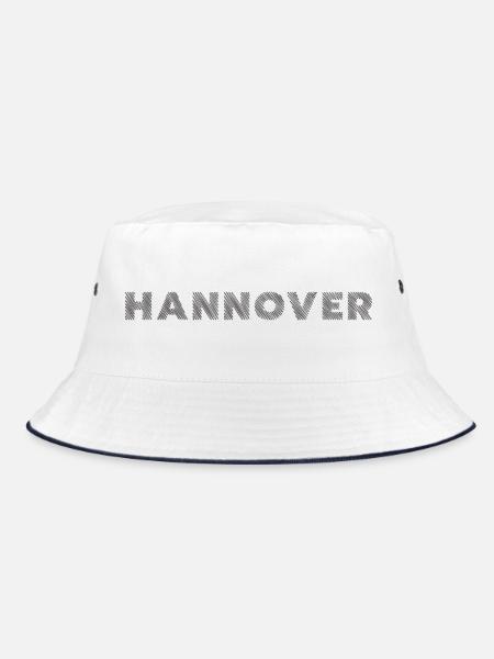 Hannover Deutsche Stadt Niedersachsen Schriftzug - Bucket Hat - Weiß/Navy