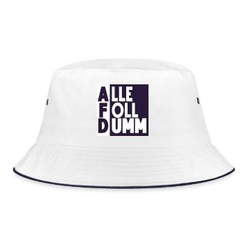 Alle Foll dumm! - Bucket Hat - Weiß/Navy - Vorne