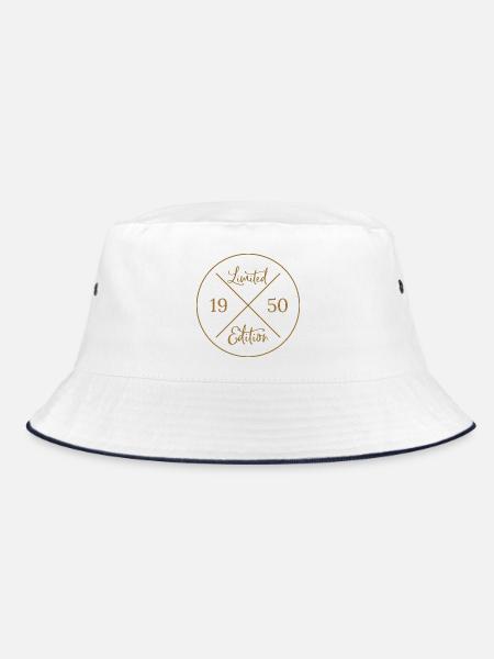 Limited Edition 1950 - Bucket Hat - Weiß/Navy