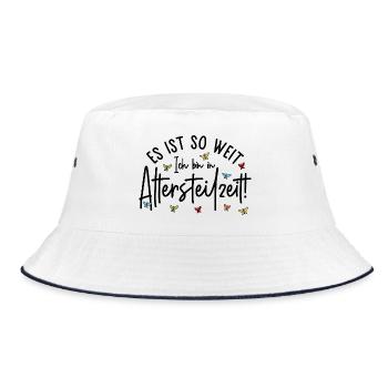 Es ist so weit Ich bin in Altersteilzeit - Bucket Hat - Weiß/Navy - Vorne