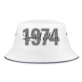 Limited Edition 1974 - Bucket Hat - Weiß/Navy - Vorne