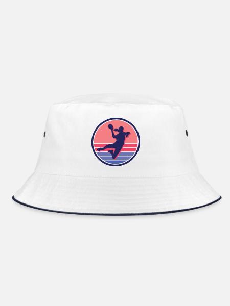 Handball Mädchen Handballerin Handballspielerin - Bucket Hat - Weiß/Navy