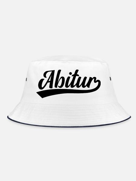 Abitur Abi - Bucket Hat - Weiß/Navy - Vorne