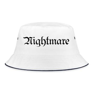Streetwear - Bucket Hat - Weiß/Navy - Vorne