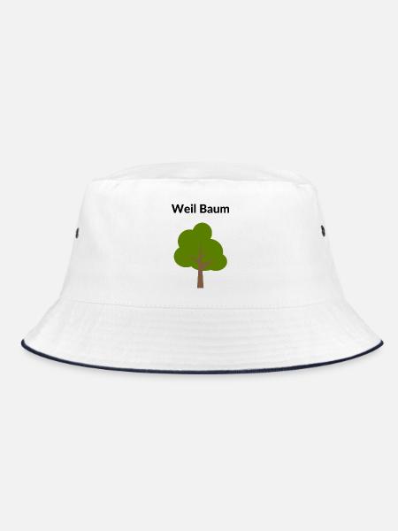 Weil Baum.... - Bucket Hat - Weiß/Navy