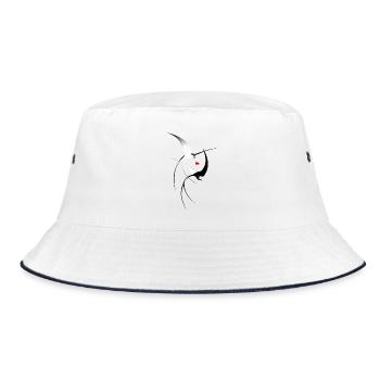 Vogel Schwalben - Bucket Hat - Weiß/Navy - Vorne
