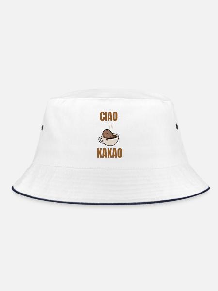 ciao Kakao - Bucket Hat - Weiß/Navy - Vorne
