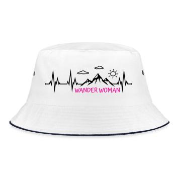 Wander Woman Wanderwoman - Bucket Hat - Weiß/Navy - Vorne
