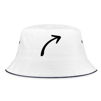 Pfeil - Pfeil - Bucket Hat - Weiß/Navy - Vorne