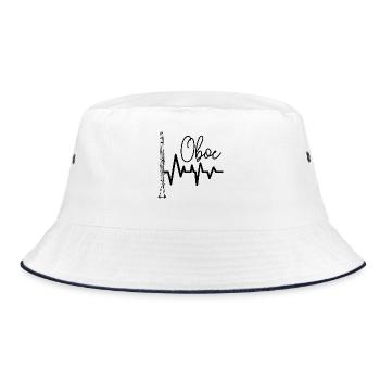 oboe - Bucket Hat - white/navy - Front