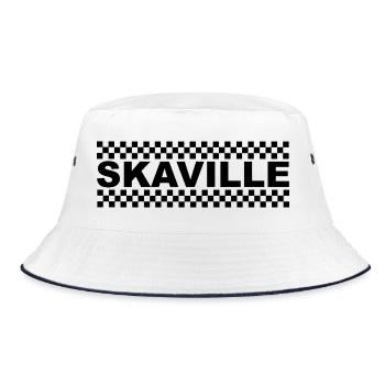 Skaville - Bucket Hat - Weiß/Navy - Vorne