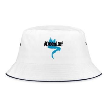 Respektiert Relief – drückt dein Herz aus – respektiert - Bucket Hat - Weiß/Navy - Vorne