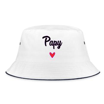 GRANDPA. DAD. FATHER'S DAY. HAPPY FATHER'S DAY - Bucket Hat - white/navy - Front