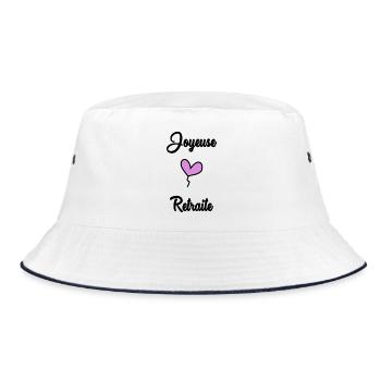 RETIREMENT. RETIREMENT. RETIRED. RETIREMENT - Bucket Hat - white/navy - Front