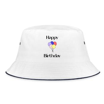 100. 100 JAHRE. 100-JÄHRIGES JUBILÄUM. 100. GEBURTSTAG - Bucket Hat - Weiß/Navy - Vorne