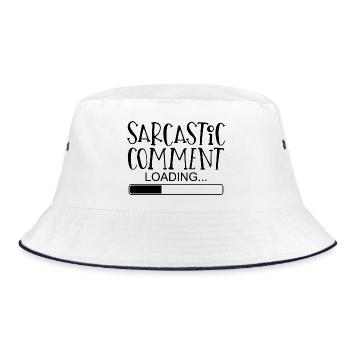Sarcastic comment sayings funny funny - Bucket Hat - white/navy - Front