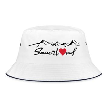 Sauerland Sticker - Bucket Hat - Weiß/Navy - Vorne