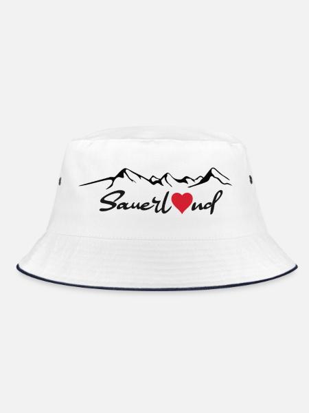 Sauerland Sticker - Bucket Hat - Weiß/Navy