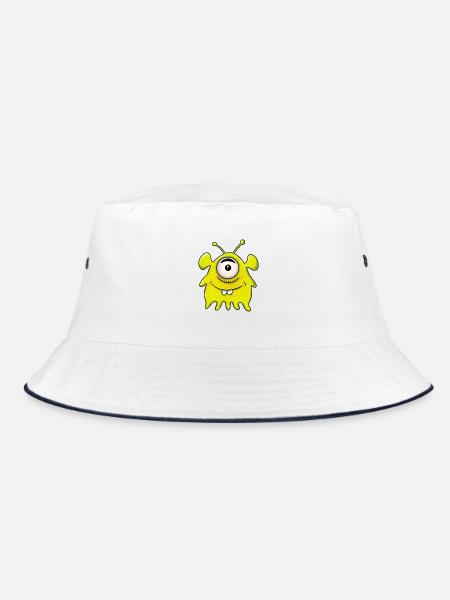 Monster aus dem All - Bucket Hat - Weiß/Navy