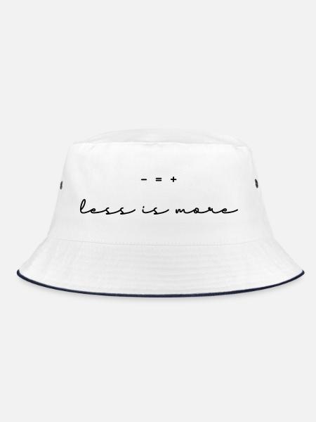 Less is more. - Bucket Hat - Weiß/Navy