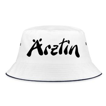 Ärztin - Bucket Hat - Weiß/Navy - Vorne